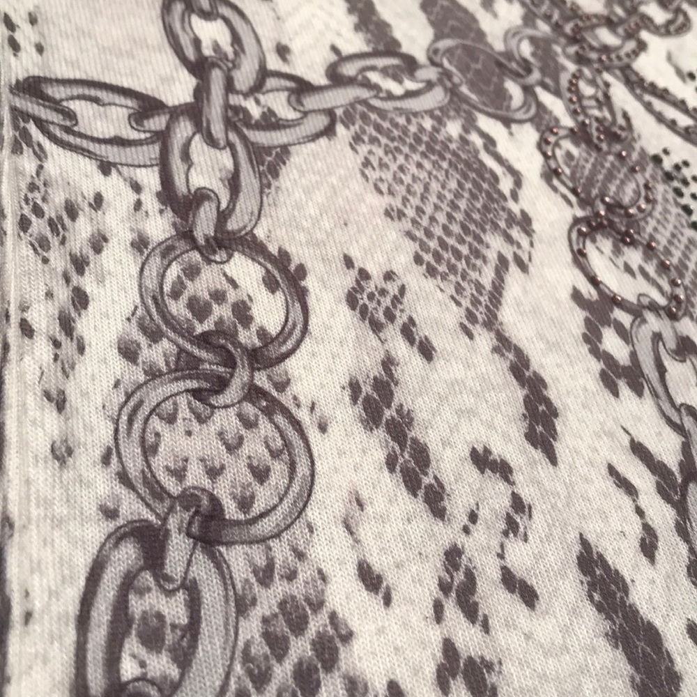 Cache Snake & Chain Link Print Studded Top L/Xl - image 8